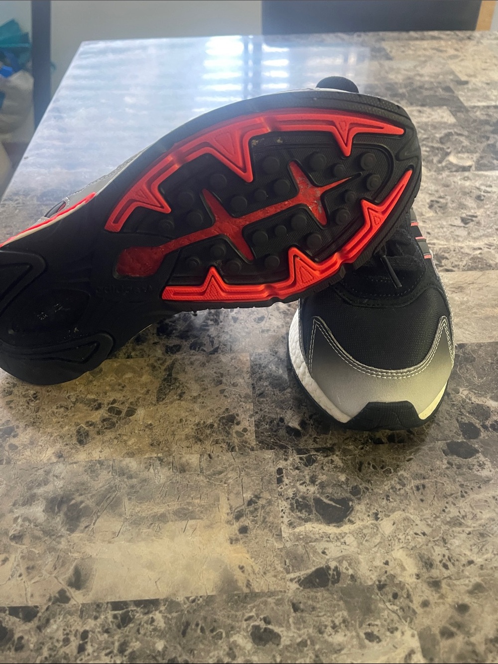 adidas Black Athletic Sneakers with Red Accents - Picture 3 of 5